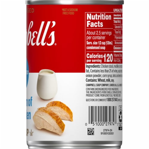 Campbell's® Condensed Unsalted Cream of Chicken Soup Perspective: left