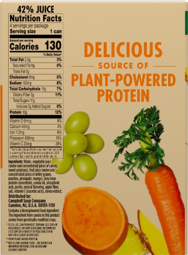 V8™ +Protein Pineapple Mango Plant-Based Protein Drink Perspective: left