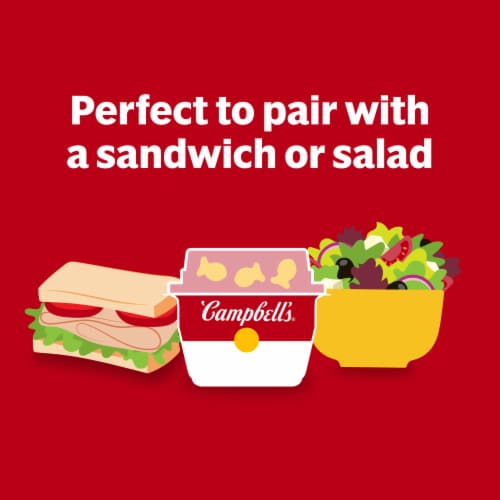 Campbell's® Classic Tomato Soup with Original Goldfish® Crackers Perspective: left