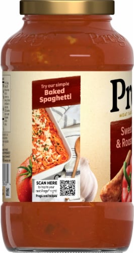 Prego® Sweet Sausage & Roasted Peppers Meat Sauce Perspective: left