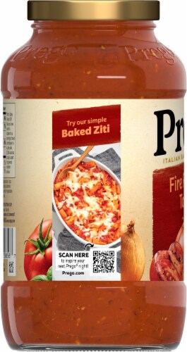 Prego Fire Roasted Tomato Pasta Sauce Perspective: left