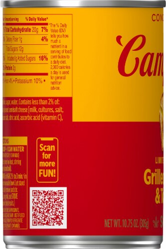 Campbell's® Condensed Grilled Cheese & Tomato Soup Can Perspective: left