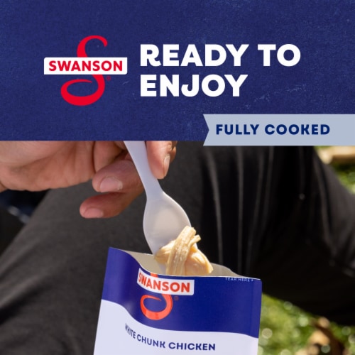Swanson® Original White Chunk Fully Cooked Chicken Pouch Perspective: left