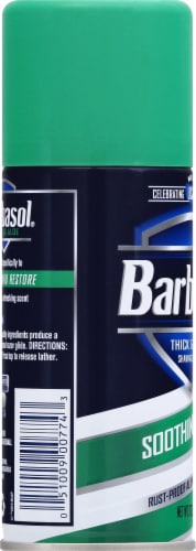 Barbasol Soothing Aloe Shaving Cream Perspective: left