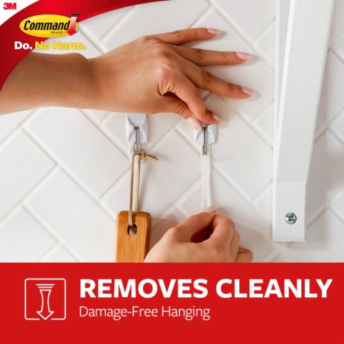 Command® Damage-Free Hanging Small Wire Hooks - White Perspective: left