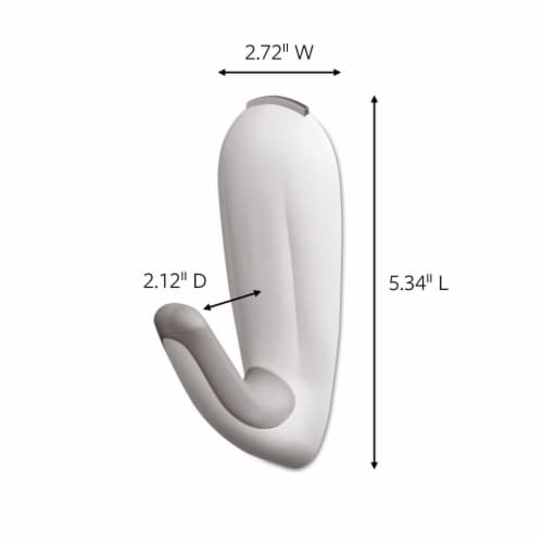 Command™ Damage-Free Hanging Water-Resistant Jumbo Bathroom Hooks Perspective: left