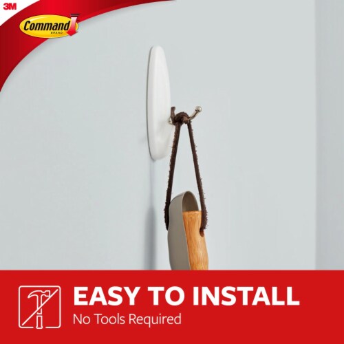 Command® Medium Wire Hooks - White Perspective: left