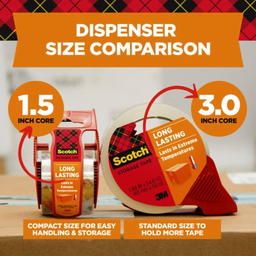 Scotch® Long Lasting Storage Packaging Tape - Clear Perspective: left