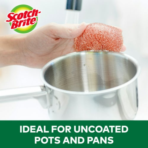 Scotch-Brite® Copper Coated Scouring Pad Perspective: left