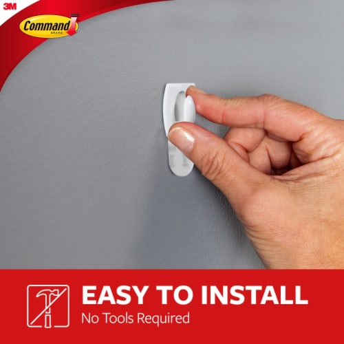 Command® Damage-Free Hanging Mini Hooks Value Pack - Clear Perspective: left