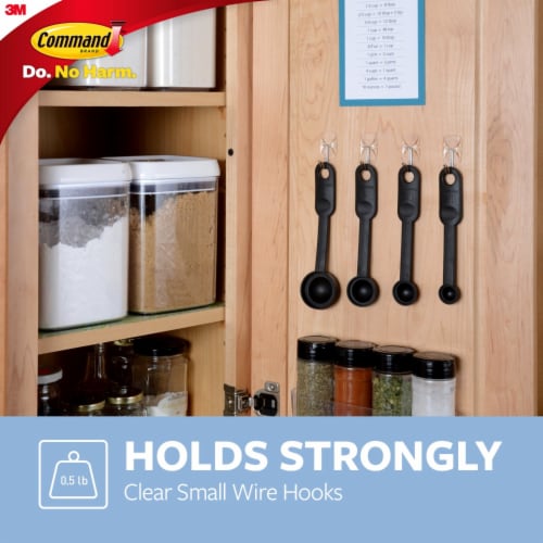 Command® Damage-Free Hanging Small Wire Hooks - Clear Perspective: left