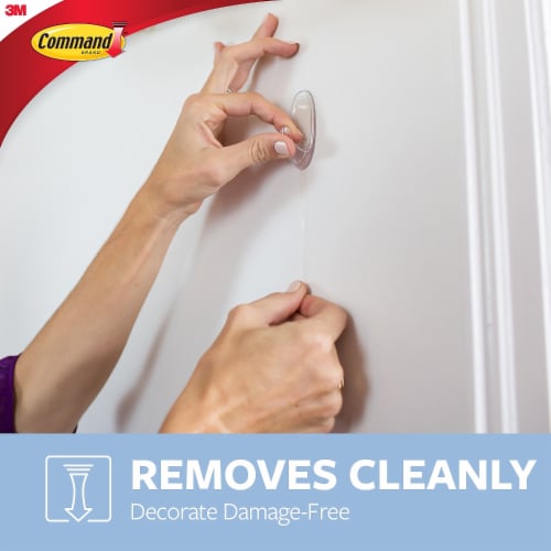 Command™ Damage-Free Hanging Large Hook - Clear Perspective: left