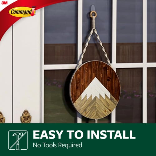 Command® Large Outdoor Window Hook with Strips - Clear Perspective: left