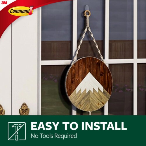 Command® Large Outdoor Window Hook with Strips - Clear Perspective: left