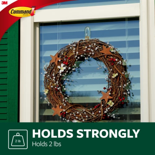 Command™ Outdoor Damage-Free Window Hooks Value Pack - Clear Perspective: left