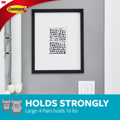 Command™ Large Bath Picture Hanging Strips Perspective: left