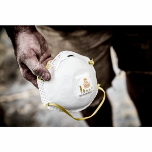 3M Cool Flow Valve Multi-Purpose Particulate Respirator Perspective: left