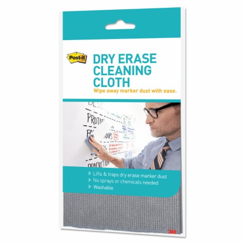 Post-it® Dry Erase Cleaning Cloth, 10.63  X 10.63  DEFCLOTH Perspective: left
