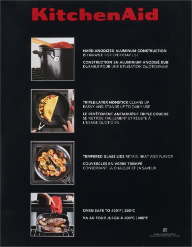 KitchenAid Cookware Set Premium Hard Anodized Non Stick Perspective: left