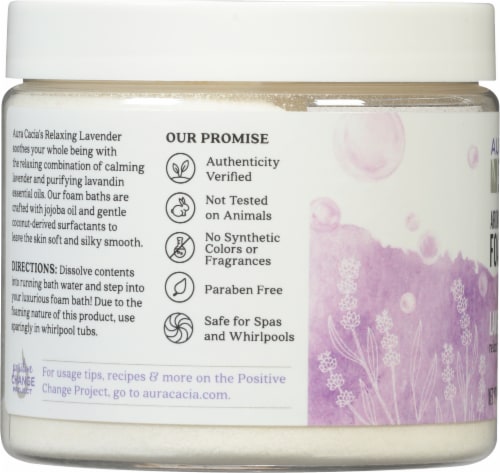 Aura Cacia Lavender Foam Bath Perspective: left