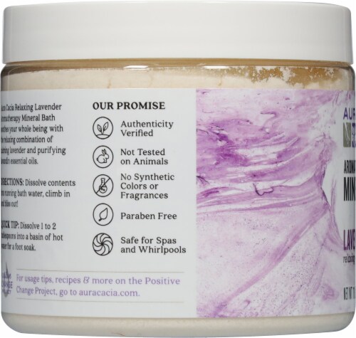 Aura Cacia Lavender Harvest Mineral Bath Perspective: left