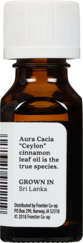 Aura Cacia Cinnamon Leaf Essential Oil Perspective: left