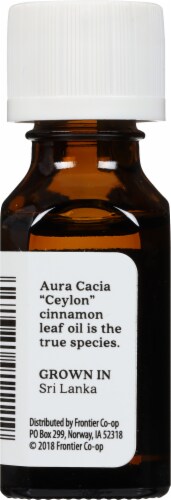 Aura Cacia Cinnamon Leaf Essential Oil Perspective: left