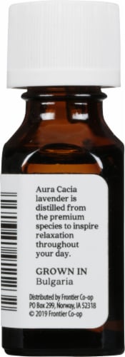 Aura Cacia Lavender Essential Oil Perspective: left