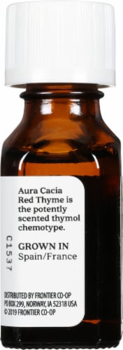 Aura Cacia Red Thyme Aroma Therapy Oil Perspective: left
