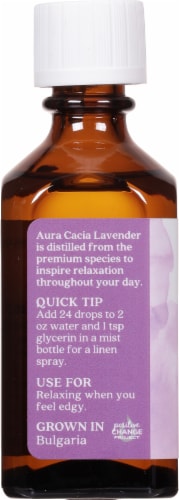 Aura Cacia Lavender Essential Oil Perspective: left