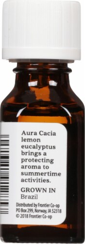 Aura Cacia Lemon Eucalyptus Awakening 100% Pure Essential Oil Perspective: left