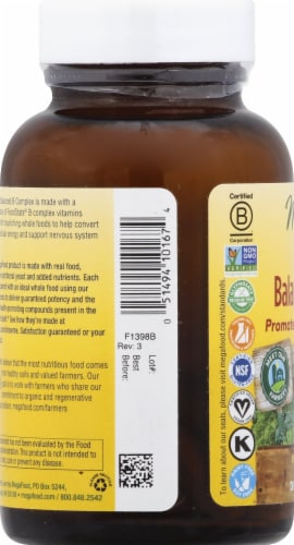 MegaFood Balanced B Complex Tablets Perspective: left