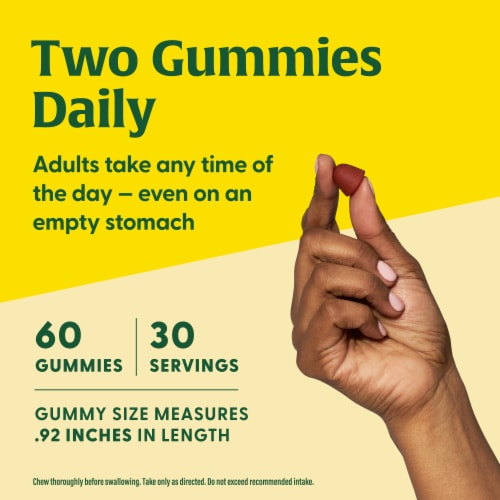 MegaFood® Baby & Me 2™ Red Raspberry Prenatal Multi Gummies Perspective: left