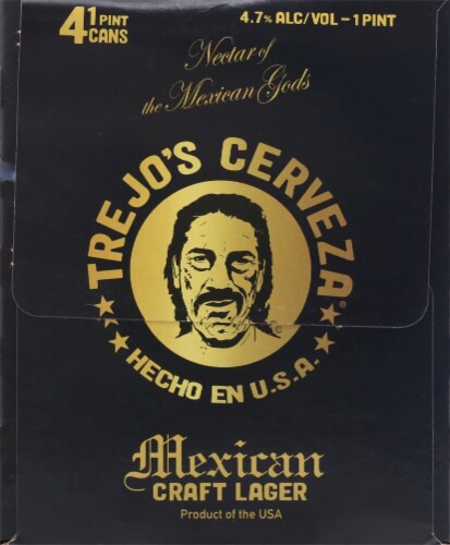 Lincoln Beer Company Trejo's Cerveza Mexican Craft Lager Beer Perspective: left