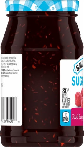 Smucker's® Sugar Free Red Raspberry Preserves Perspective: left