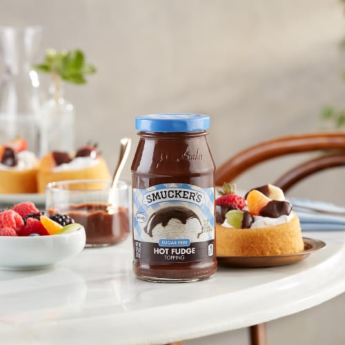 Smucker's Sugar Free Hot Fudge Topping Perspective: left