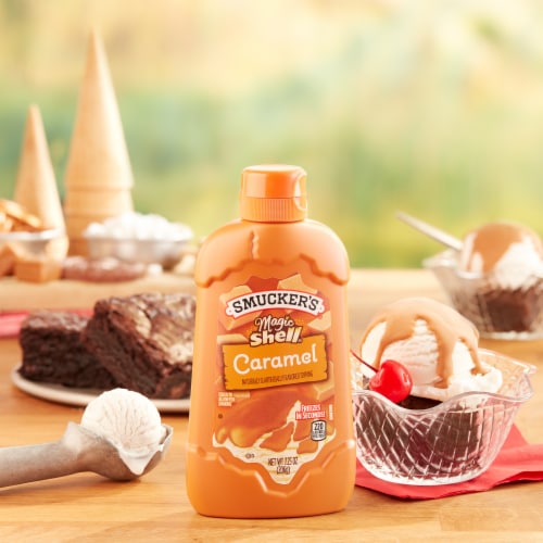 Smucker's Magic Shell Caramel Flavored Topping Perspective: left