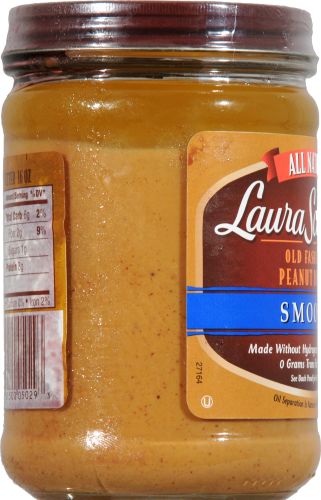 Laura Scudder's All Natural Smooth Old Fashion Peanut Butter Perspective: left