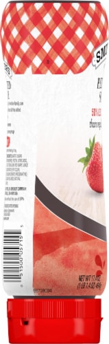 Smucker's Squeeze Reduced Sugar Strawberry Spread Perspective: left