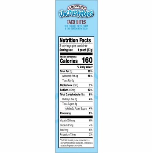 Smucker's Uncrustables Taco Bites Perspective: left