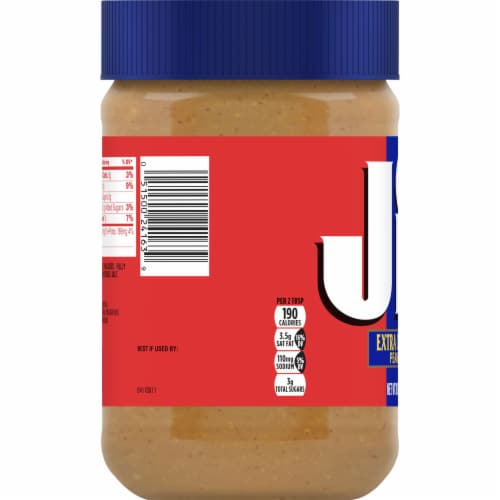 Jif Extra Crunchy Peanut Butter Perspective: left