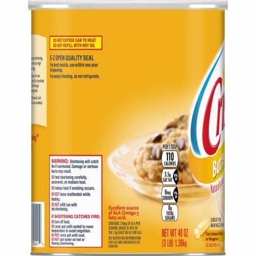Crisco® Butter Flavor All-Vegetable Shortening Perspective: left