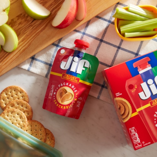 Jif Portable Squeeze Creamy Peanut Butter Perspective: left