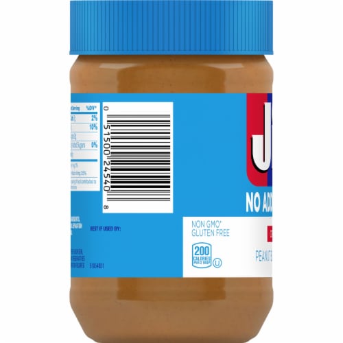 Jif® No Added Sugar Creamy Peanut Butter Spread Perspective: left