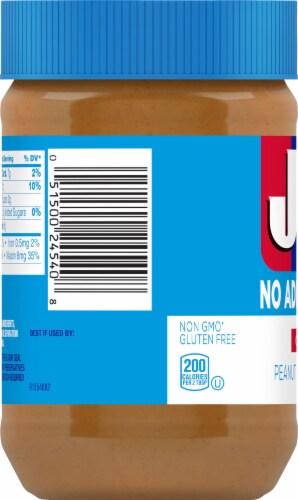 Jif® No Added Sugar Creamy Peanut Butter Spread Perspective: left