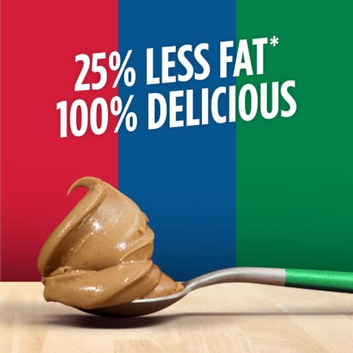 Jif Reduced Fat Creamy Peanut Butter Spread Perspective: left
