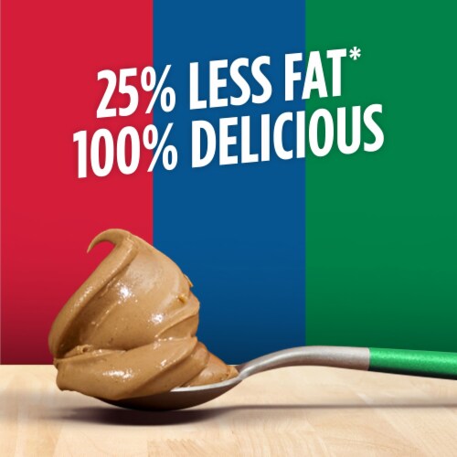 Jif Reduced Fat Creamy Peanut Butter Spread Perspective: left
