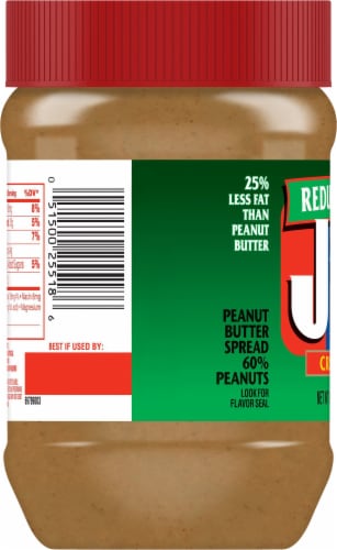Jif® Reduced Fat Creamy Peanut Butter Perspective: left