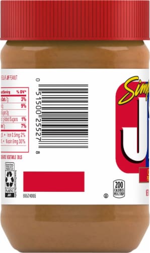 Simply Jif Creamy Peanut Butter Perspective: left