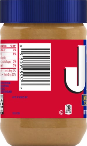 Jif® Extra Crunchy Peanut Butter Perspective: left